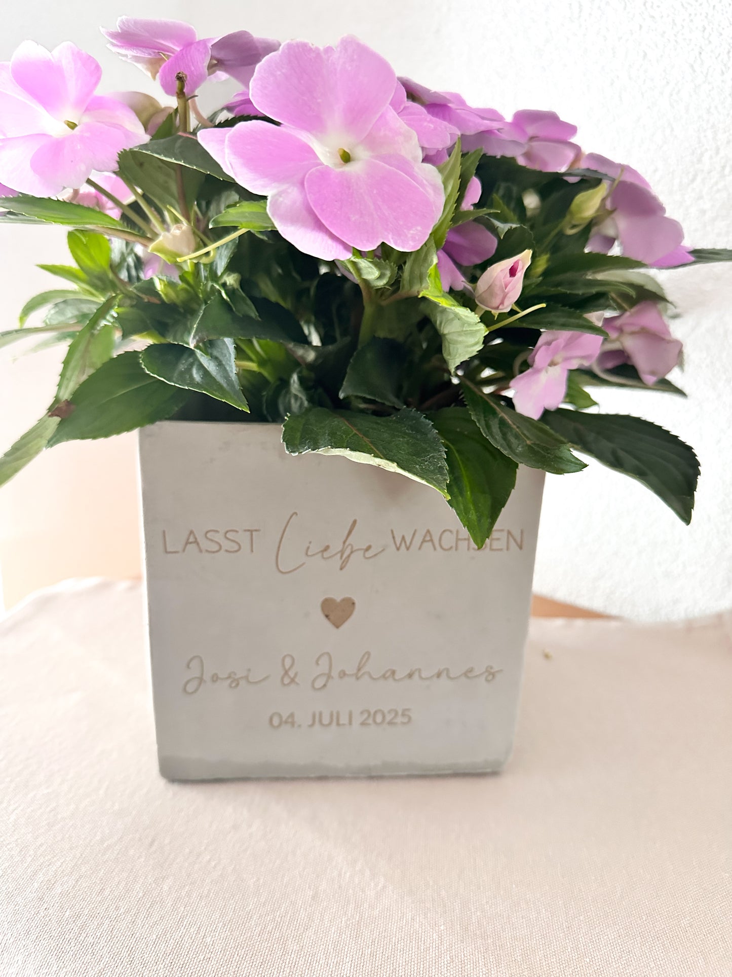 Blumentopf-Lasst Liebe wachsen