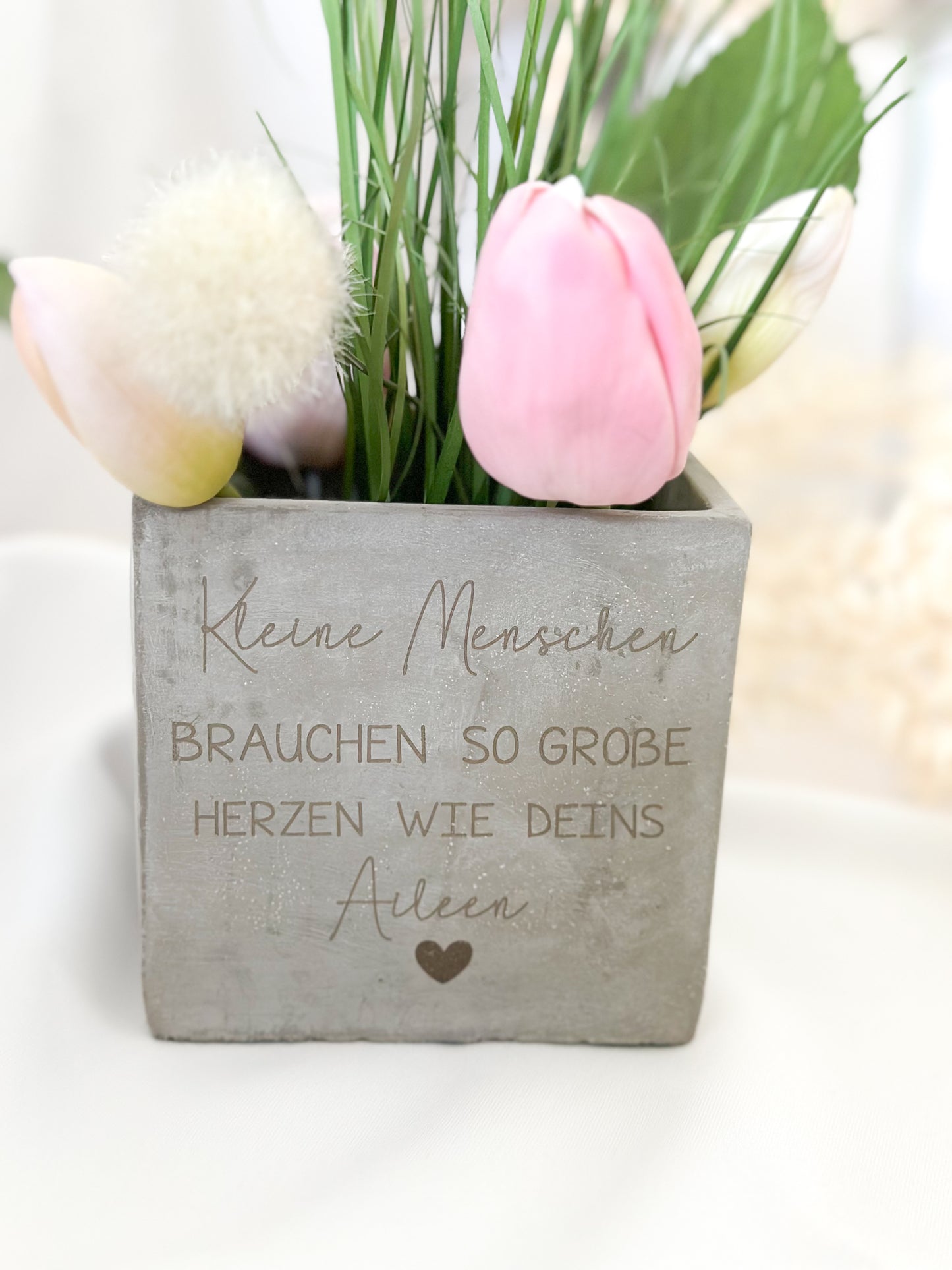 Blumentopf-Lehrer-Kleine Menschen