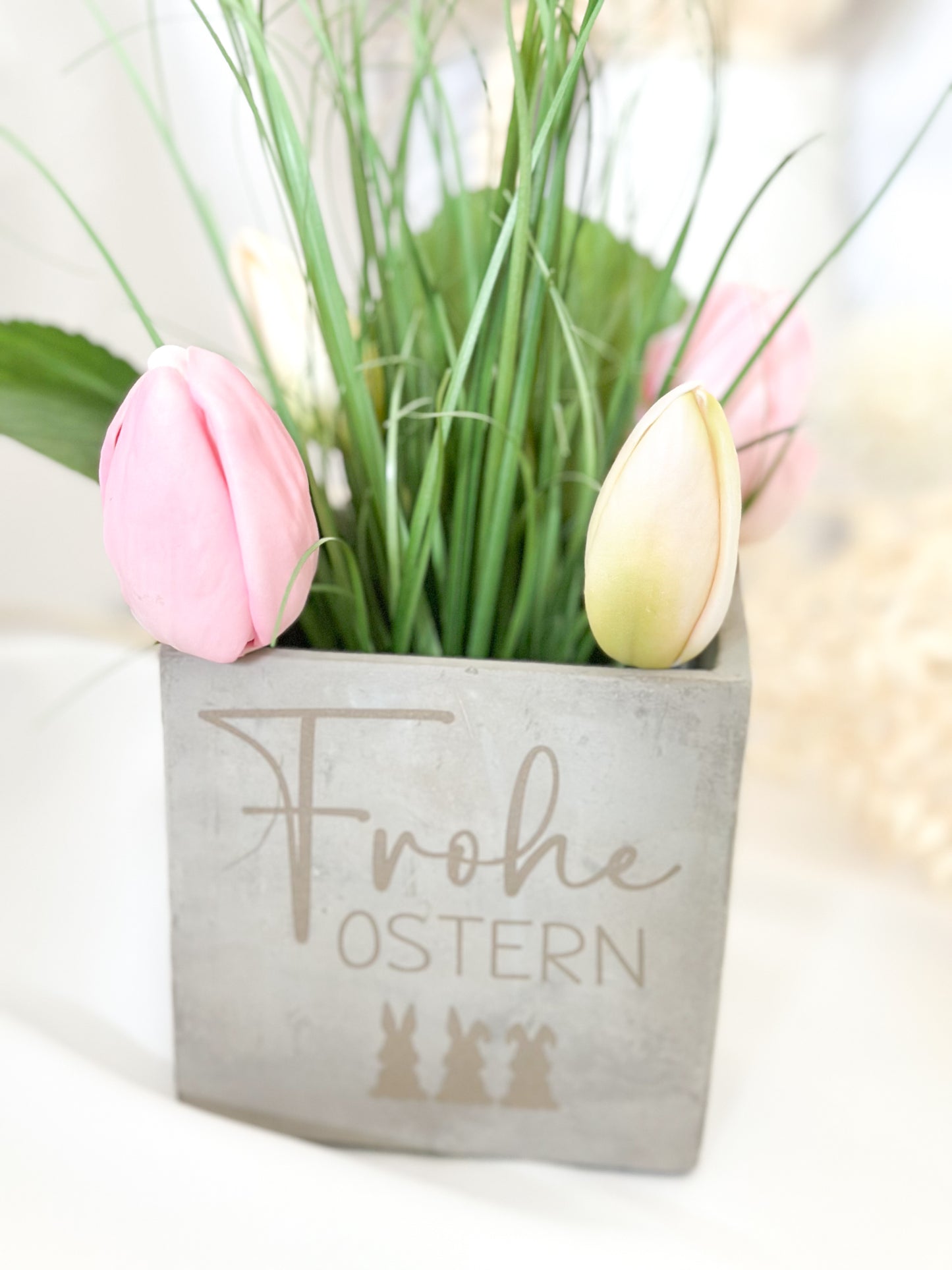 Blumentopf "Frohe Ostern"