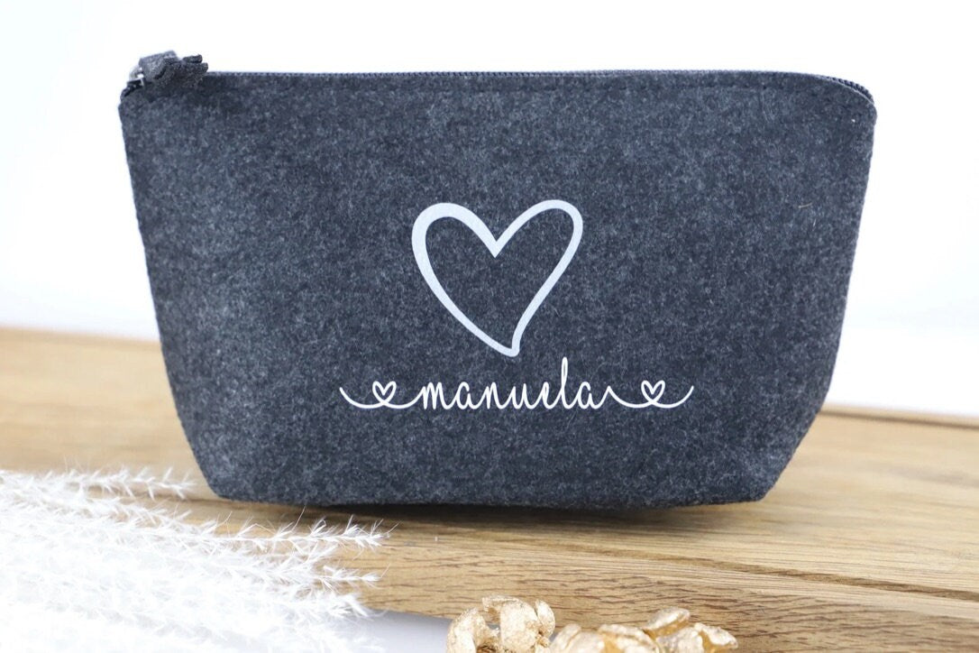 Personalisierte Kosmetiktasche aus Filz