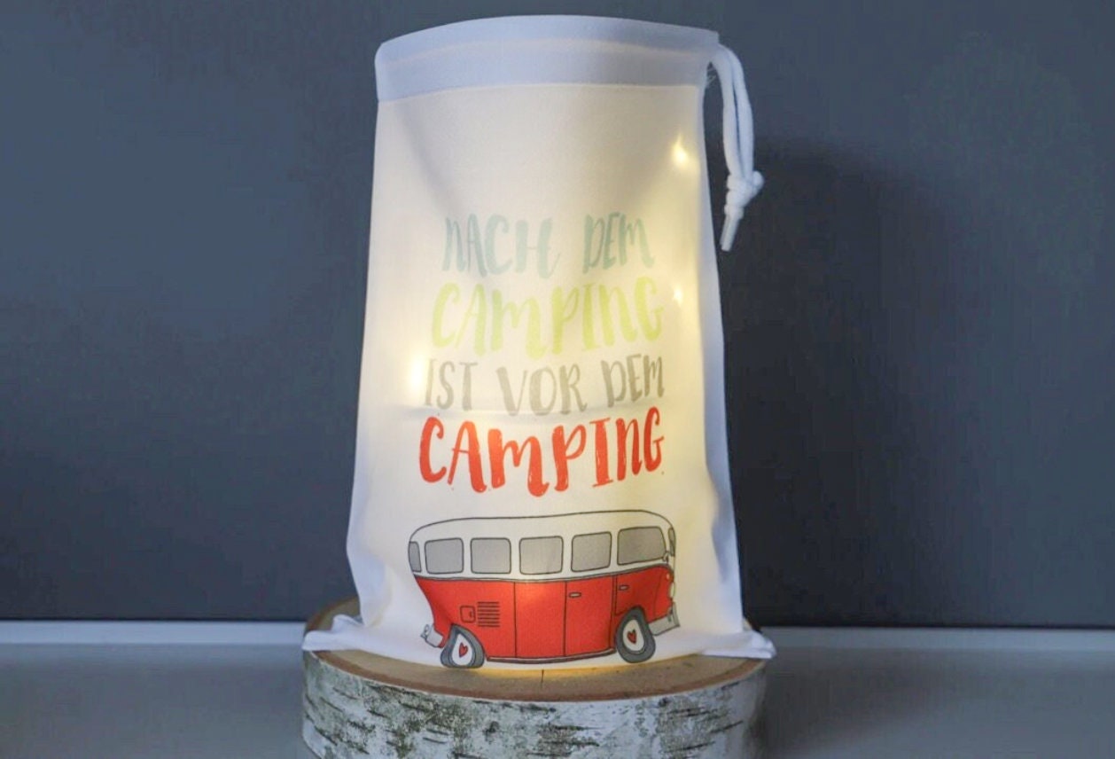 Lichtbeutel Camper mit Spruch