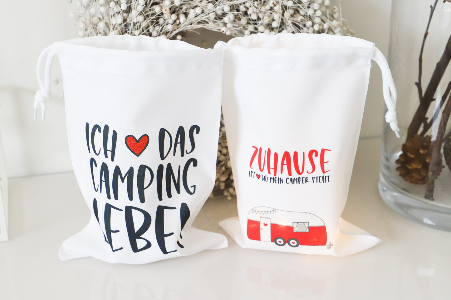 Lichtbeutel Camper mit Spruch