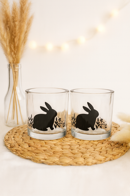 Windlicht mit Osterhase Motiv