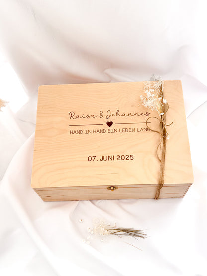 Erinnerungskiste Hochzeit mit Spruch