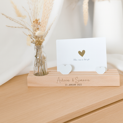 Personalisierter Kartenständer-Hochzeit