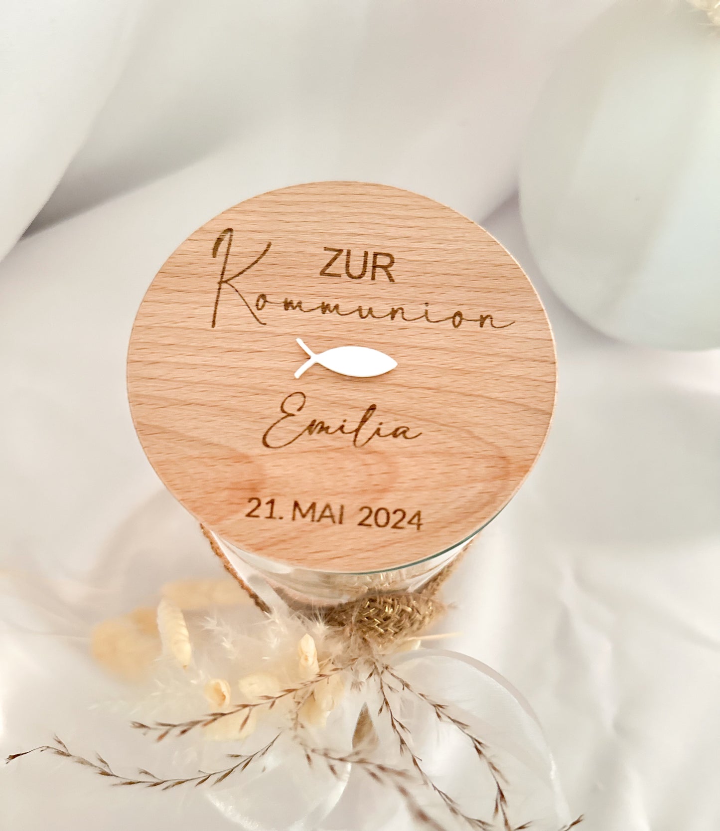 Personalisiertes Vorratsglas Kommunion/Konfirmation/Taufe