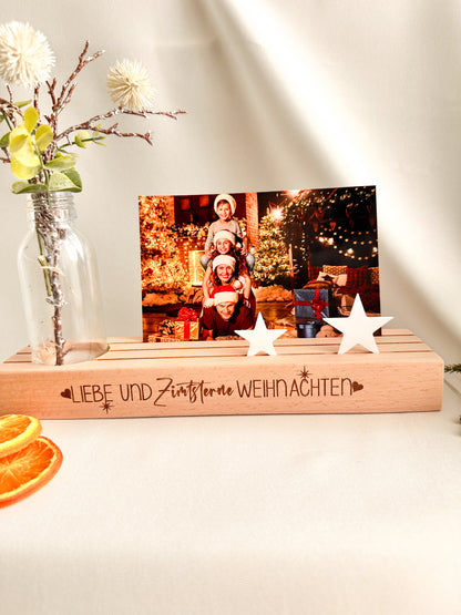 Kartenständer-"Liebe und Zimtsterne Weihnachten"