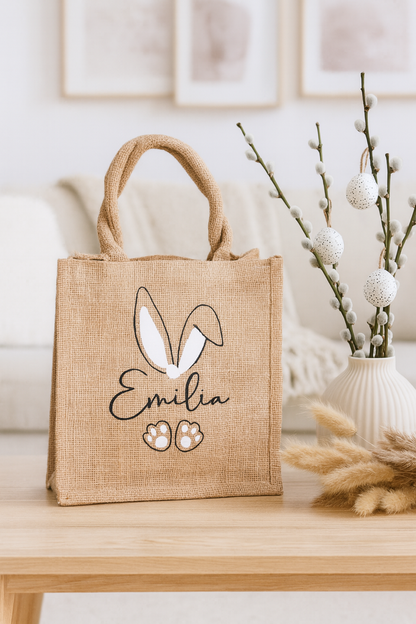 Personalisierte Jutetasche Hase