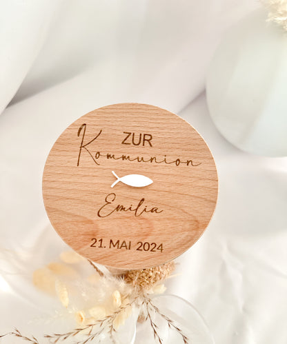 Personalisiertes Vorratsglas Kommunion/Konfirmation/Taufe