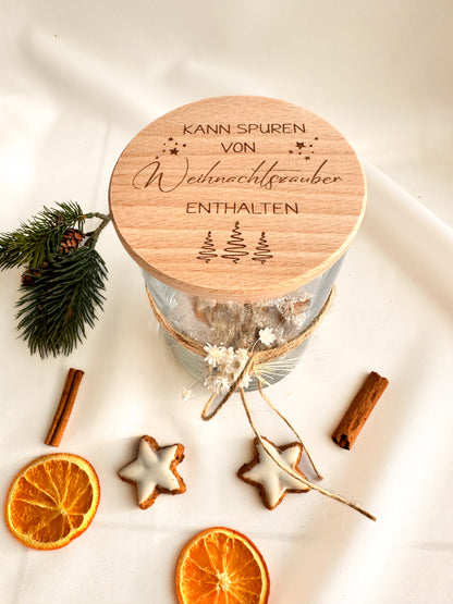 Vorratsglas-"Kann Spuren von Weihnachtszauber enthalten"