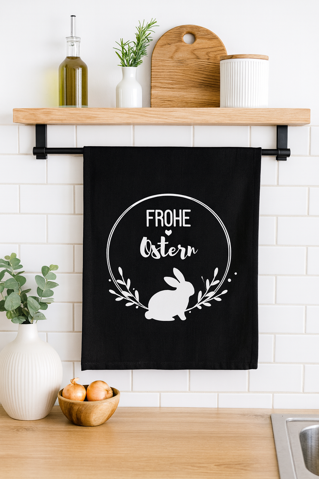 Geschirrtuch mit Ostern Motiv