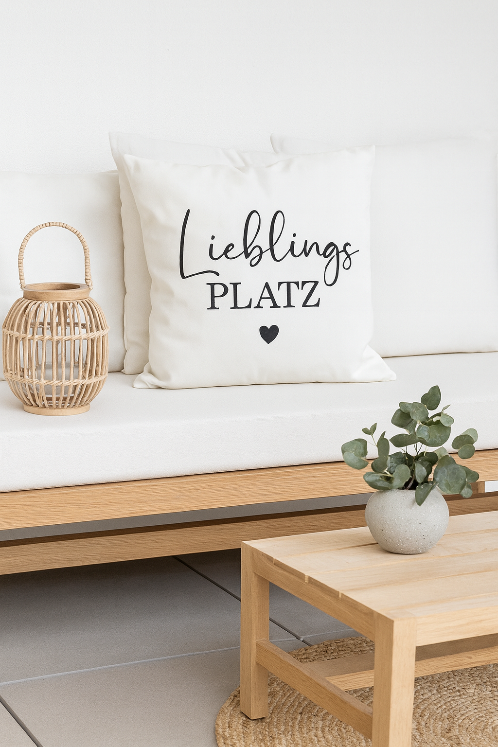 Kissenbezug"Lieblingsplatz"-Dekokissen für Sofa & Zuhause