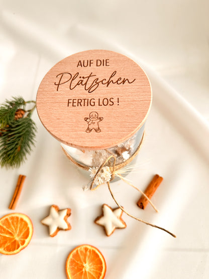 Vorratsglas-"Auf die Plätzchen fertig los!"