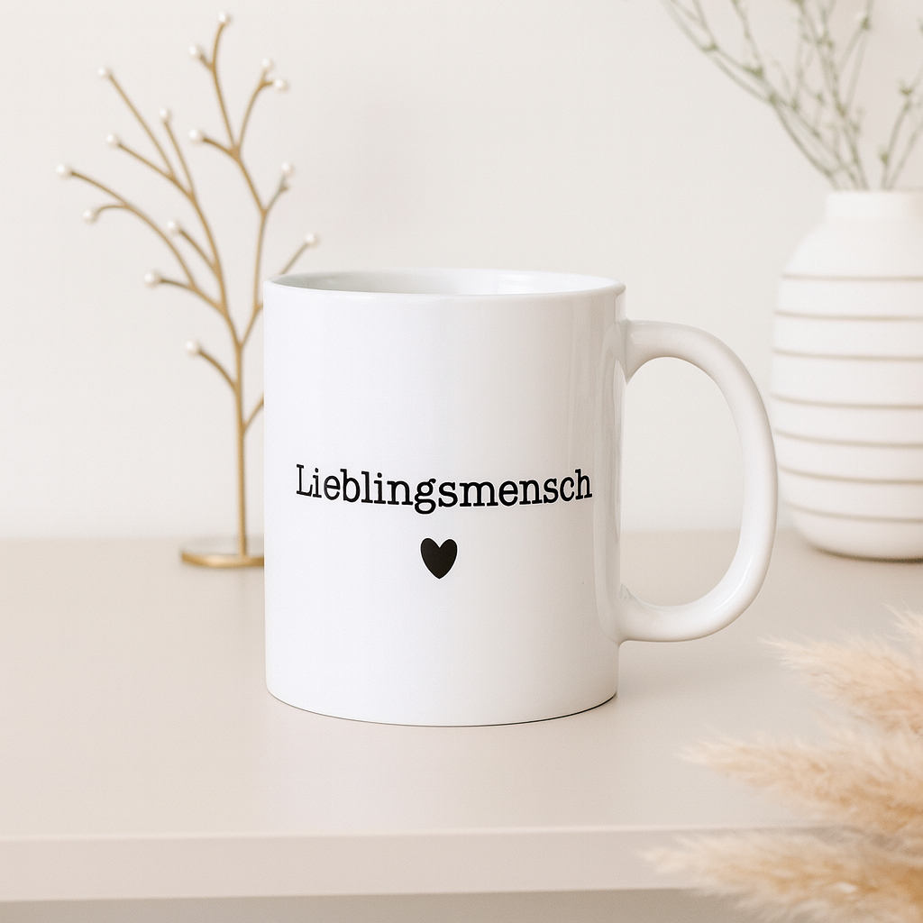 Keramik Tasse „Lieblingsmensch“