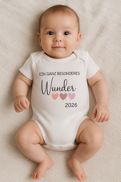 Babybody "Ein ganz besonderes Wunder" personalisiert mit Jahr