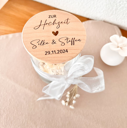 Vorratsglas- Zur Hochzeit