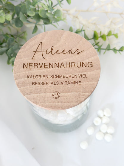 Personalisertes Vorratsglas-Nervennahrung