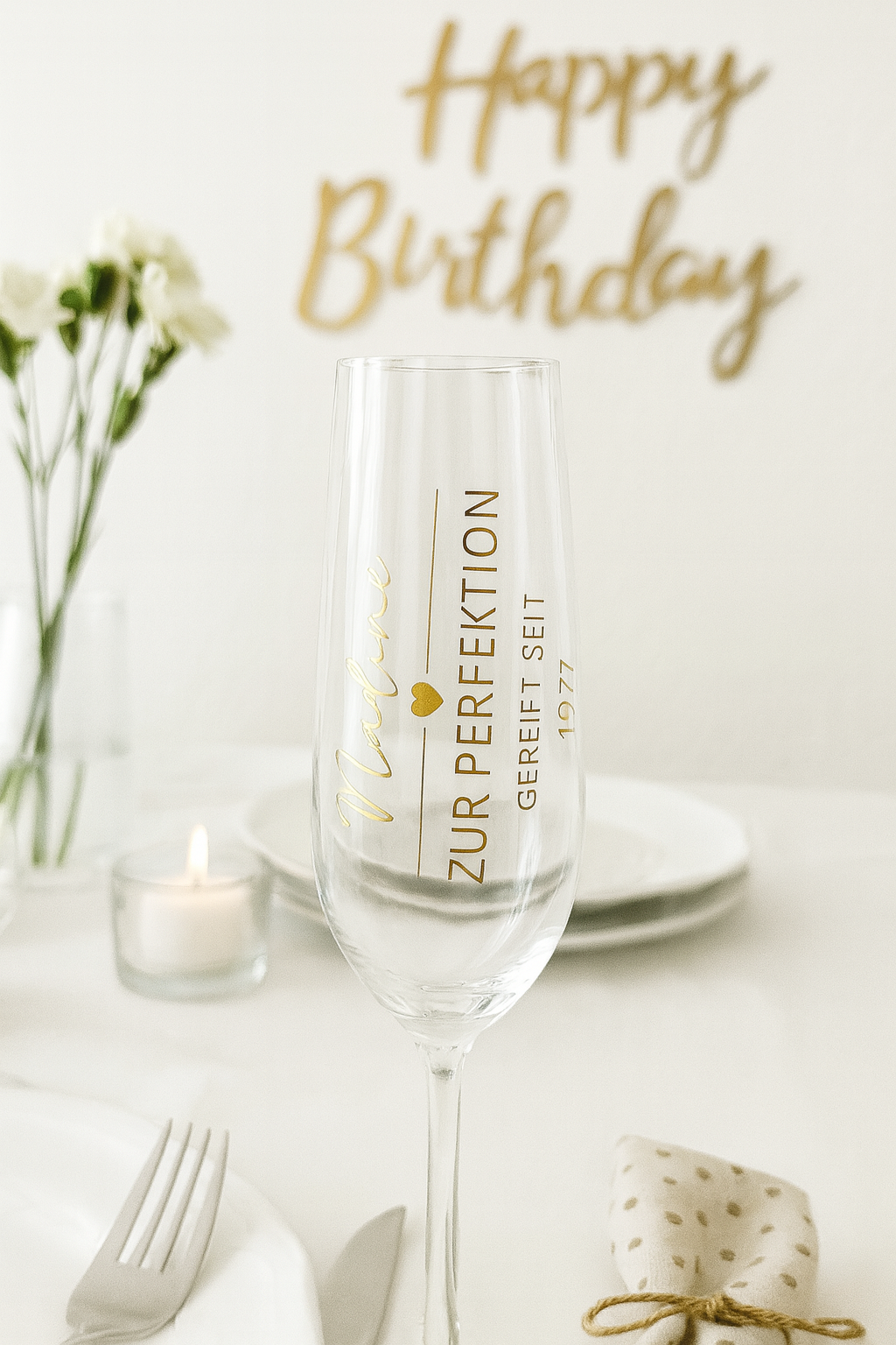 Sektglas“ Zur Perfektion greit seit"