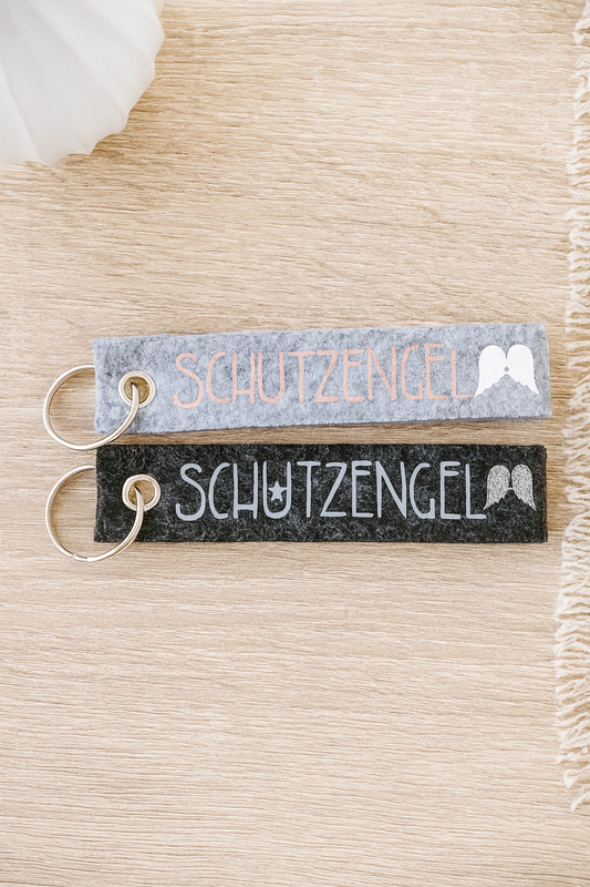 Schlüsselanhänger aus Filz „Schutzengel“