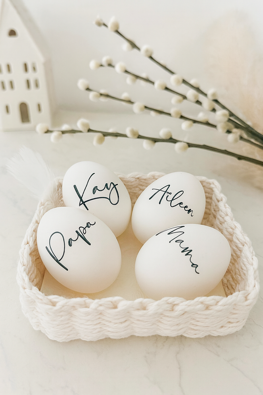 Personalisierte Ostereier mit Namen