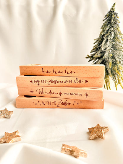Kartenständer-"Liebe und Zimtsterne Weihnachten"