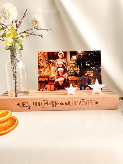 Kartenständer-"Liebe und Zimtsterne Weihnachten"
