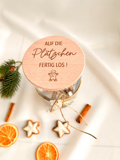 Vorratsglas-"Auf die Plätzchen fertig los!"