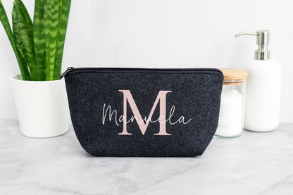 Personalisierte Kosmetiktasche mit Initialen und Name