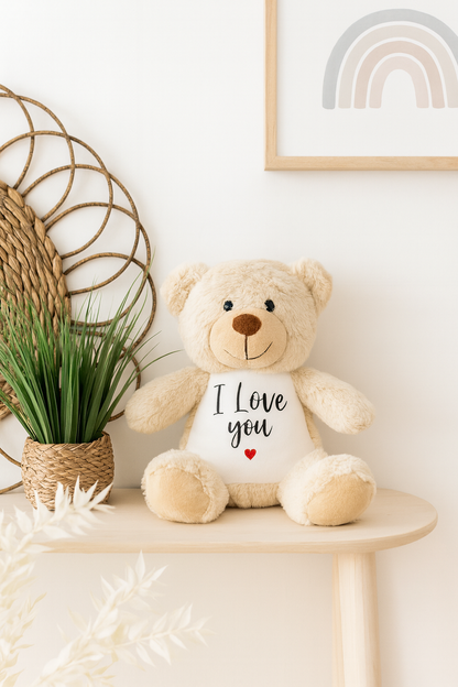 Kuscheltier Teddybär „I love you“
