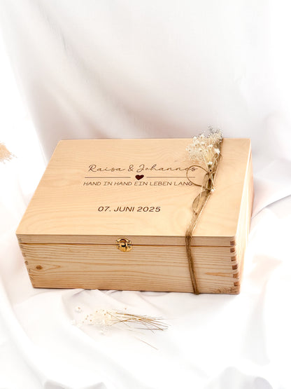 Erinnerungskiste Hochzeit mit Spruch