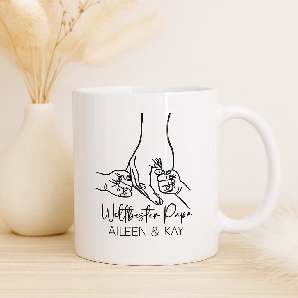 Keramik Tasse „Weltbester Papa“