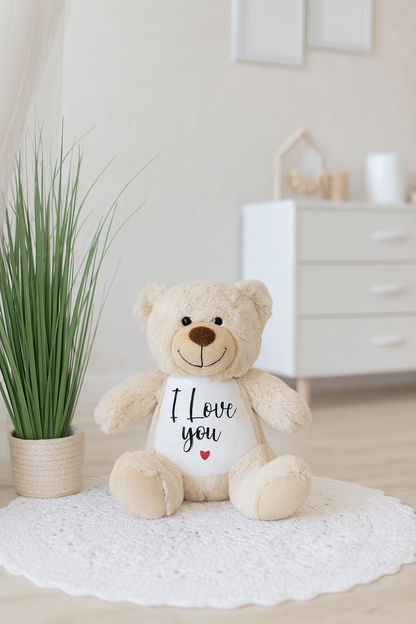 Kuscheltier Teddybär „I love you“