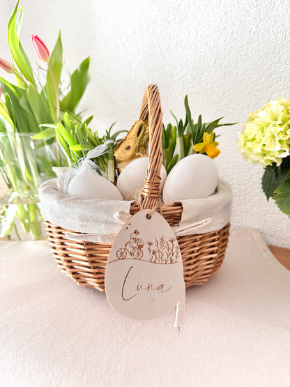 Osterkorb mit Anhänger und Name