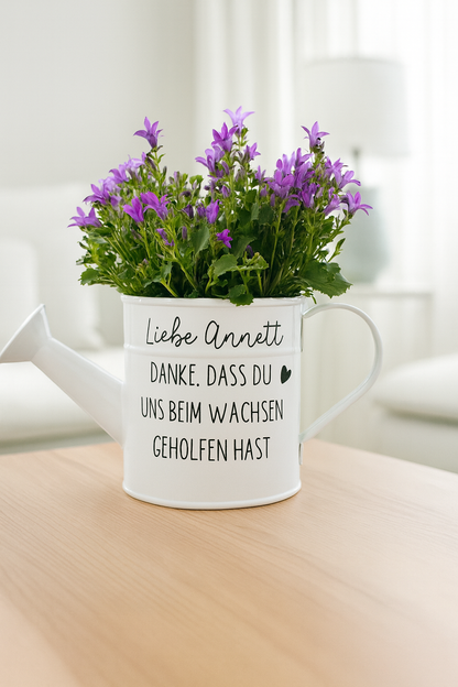 Personalisierte Gießkanne mit Spruch