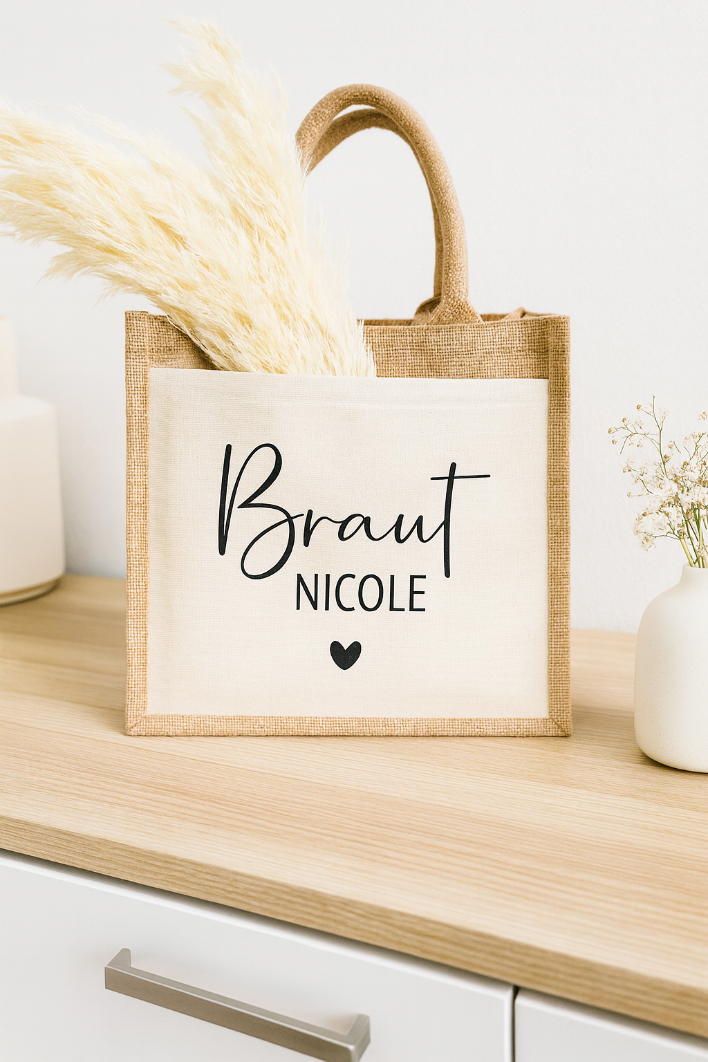 Personalisierte Jutetasche“ Braut“