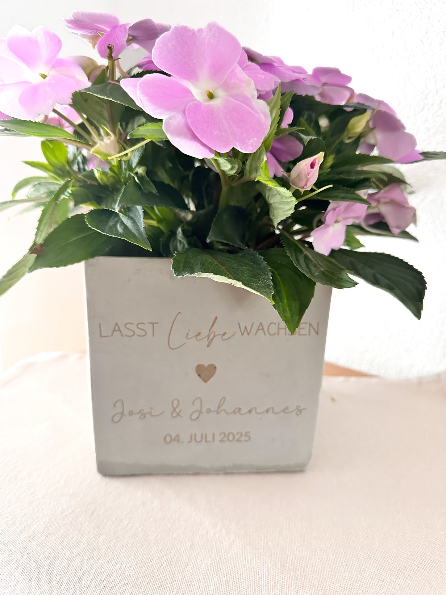 Blumentopf-Lasst Liebe wachsen