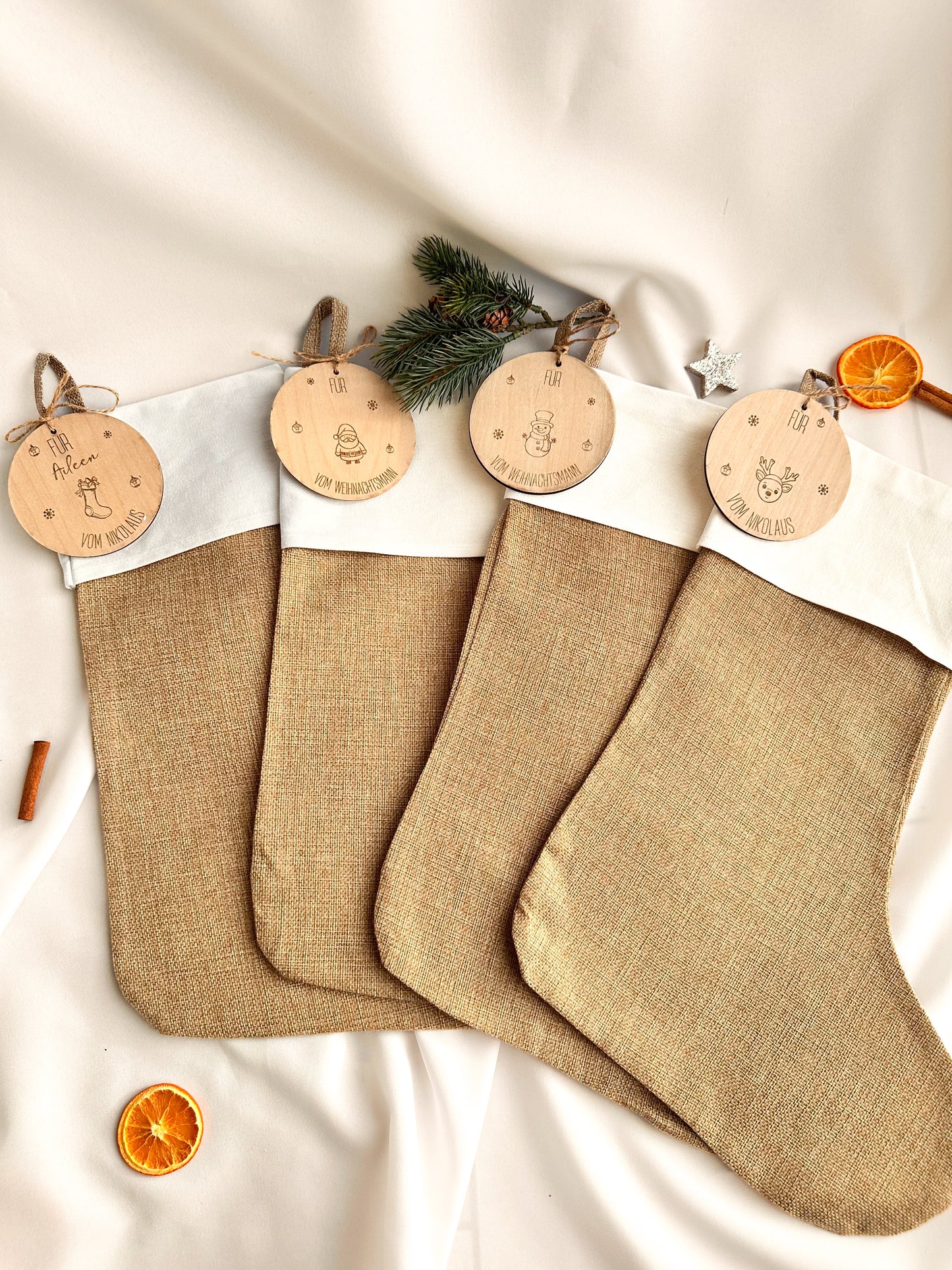 Nikolausstiefel mit Namensanhänger