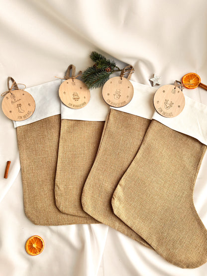 Nikolausstiefel mit Namensanhänger