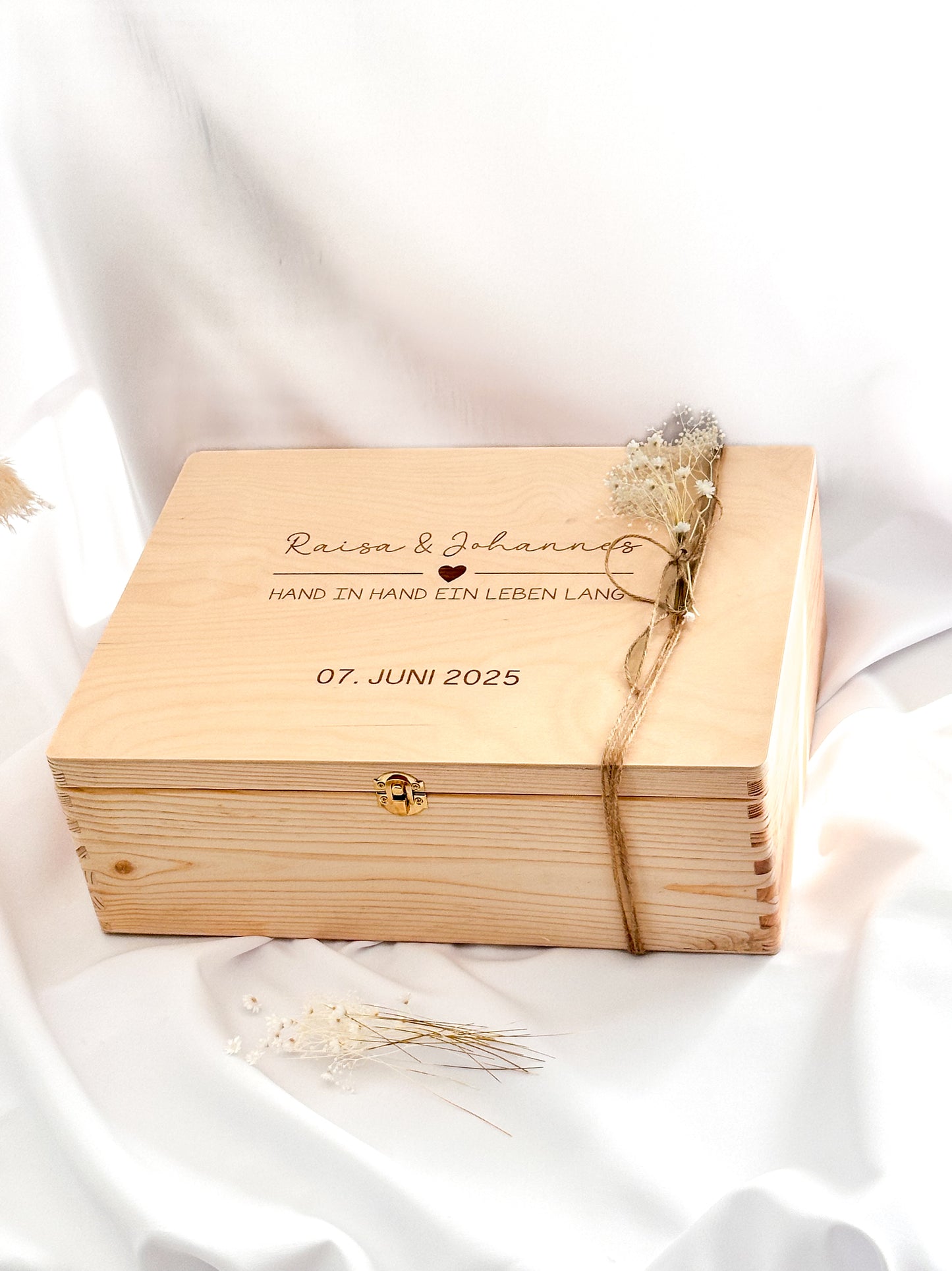 Erinnerungskiste Hochzeit mit Spruch