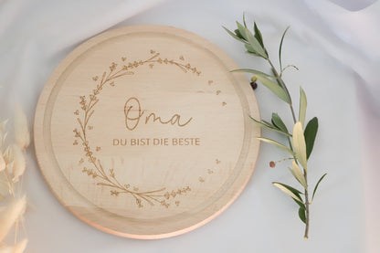 Brettchen " Oma du bist die Beste"