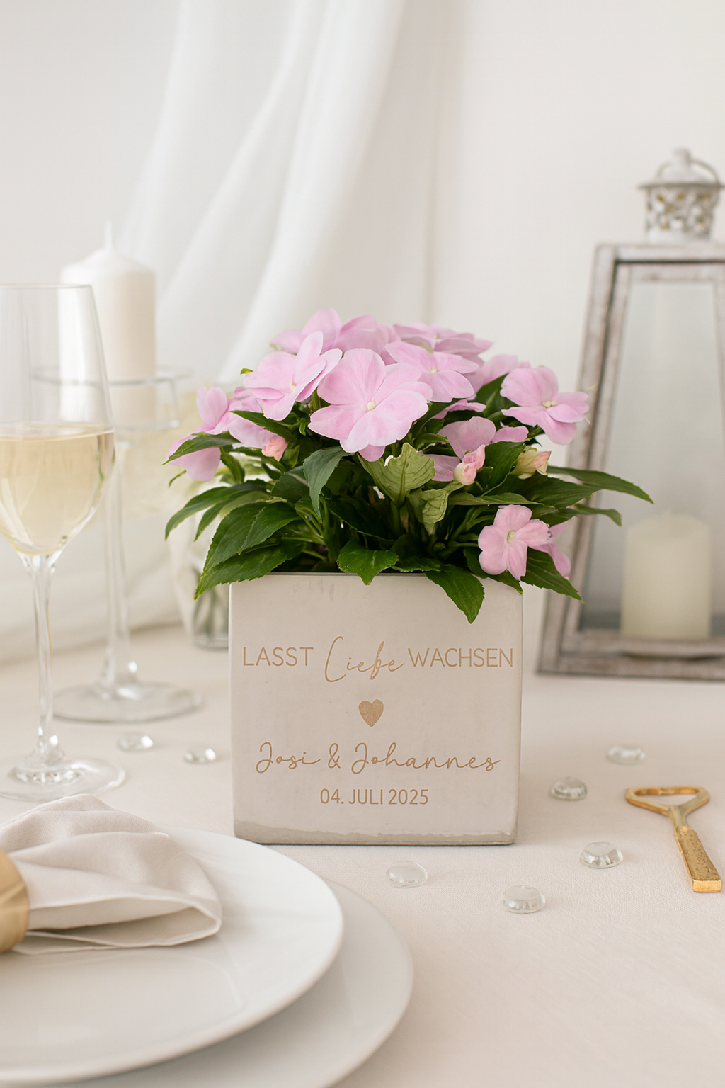 Blumentopf-Lasst Liebe wachsen