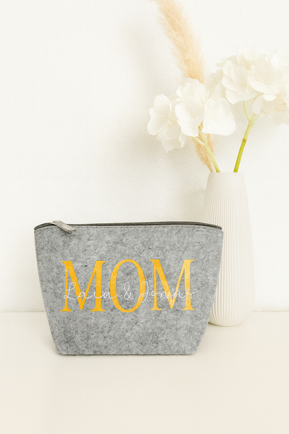 Kosmetiktasche aus Filz „MOM“