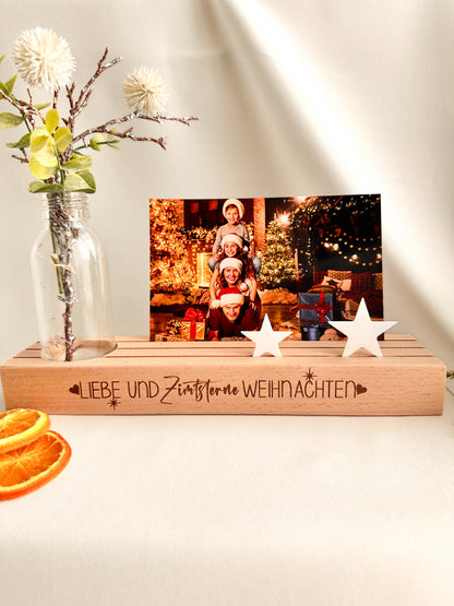 Kartenständer-"Liebe und Zimtsterne Weihnachten"