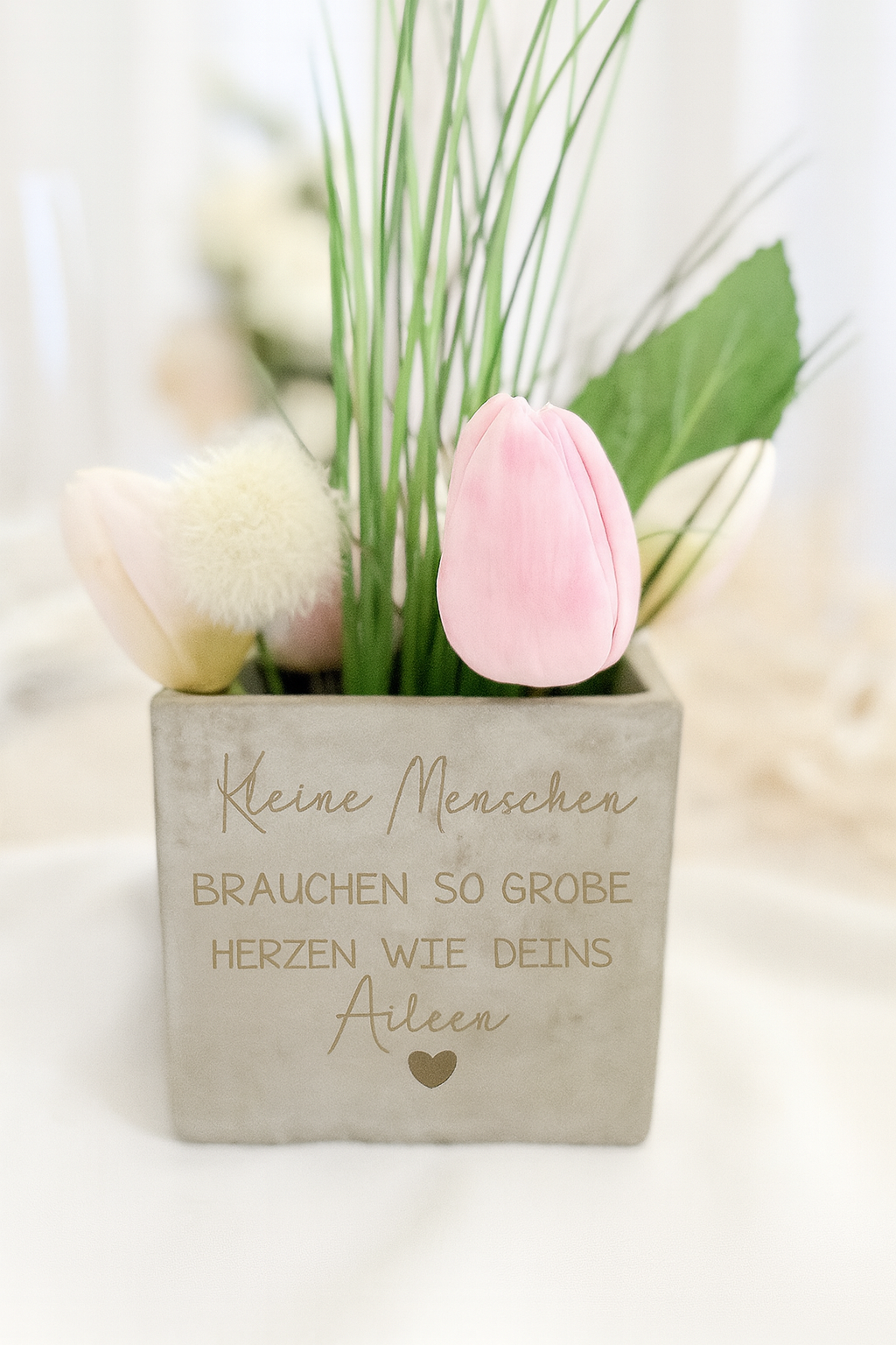 Blumentopf-Lehrer-Kleine Menschen