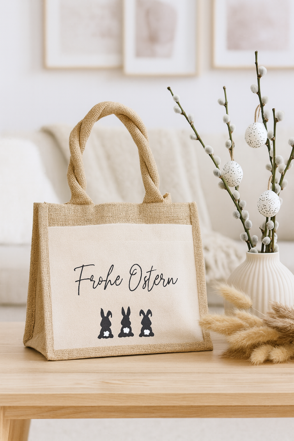 Jutetasche Ostern