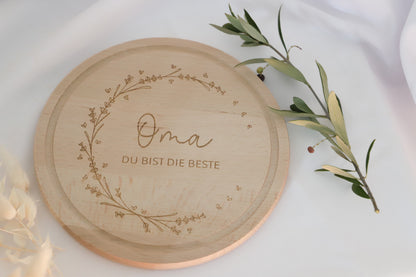 Brettchen " Oma du bist die Beste"