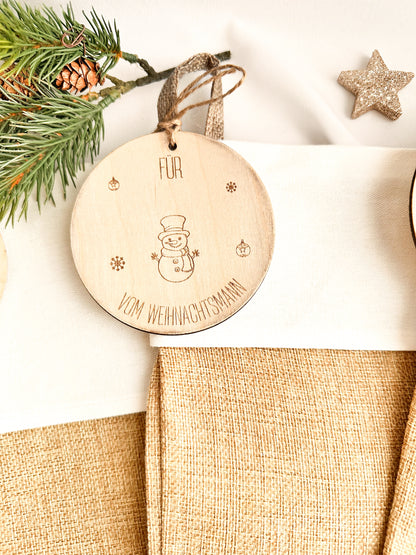 Nikolausstiefel mit Namensanhänger