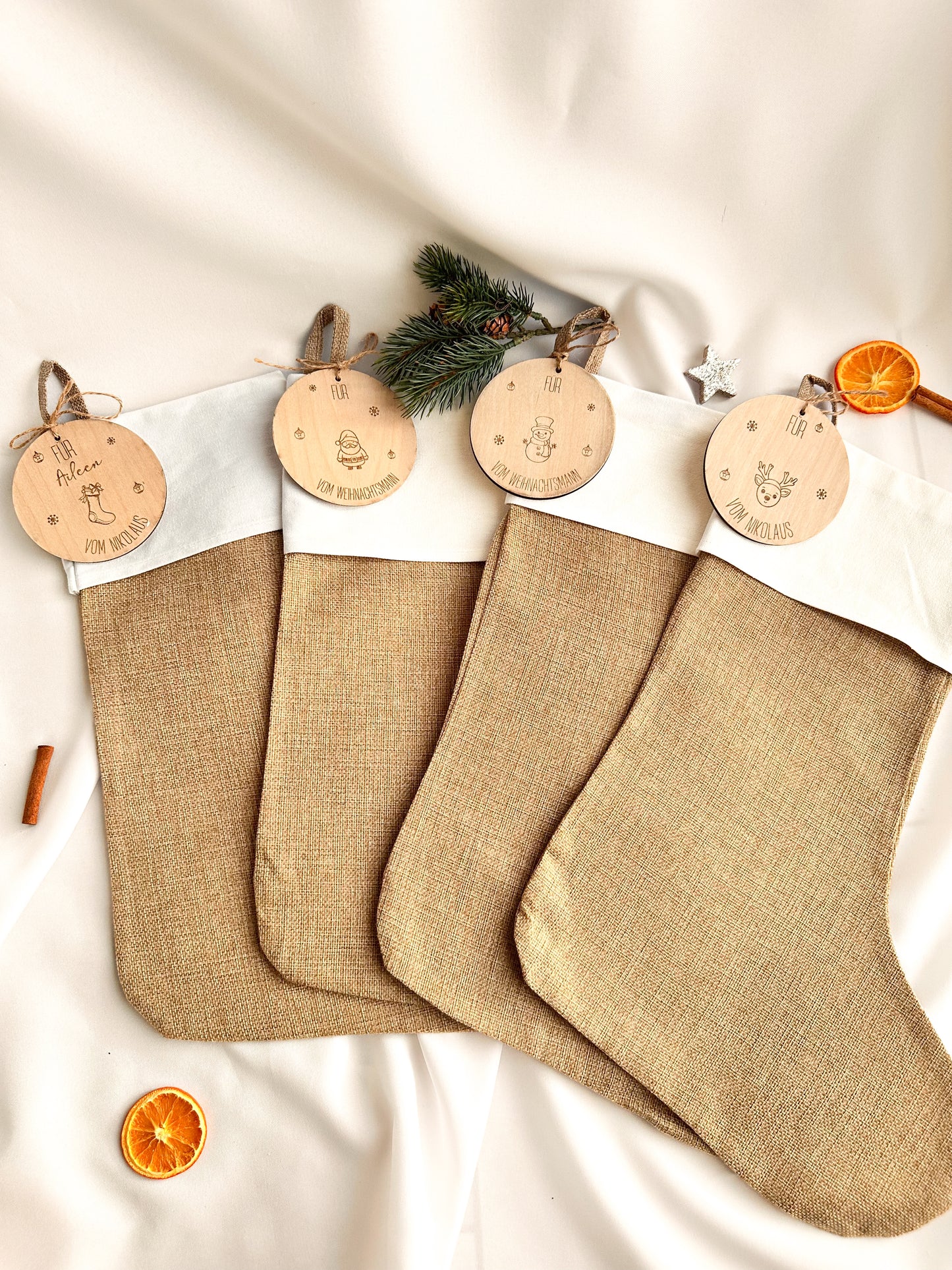 Nikolausstiefel mit Namensanhänger