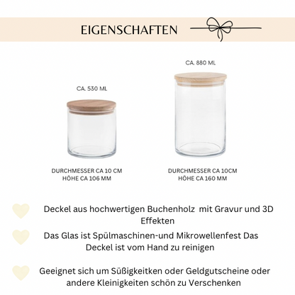 Personalisertes Vorratsglas