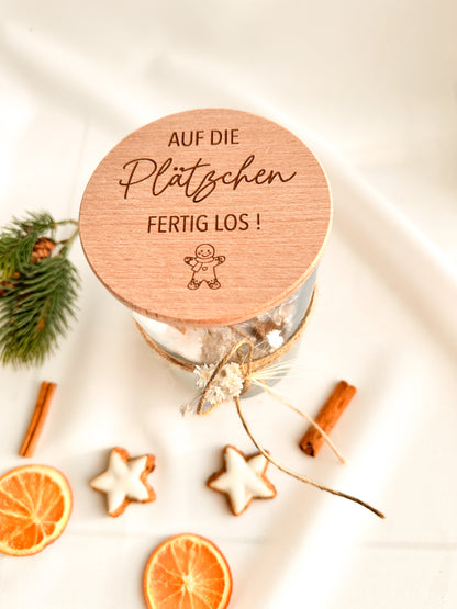Vorratsglas-"Auf die Plätzchen fertig los!"